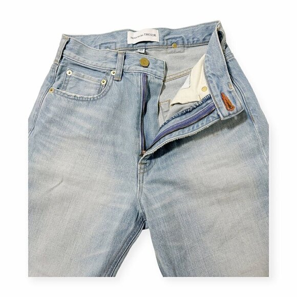 TU ES MON TRESOR Carnelian Jean 7 year,‎ high-rise turn-up jeans, Size 26 - Picture 10 of 15